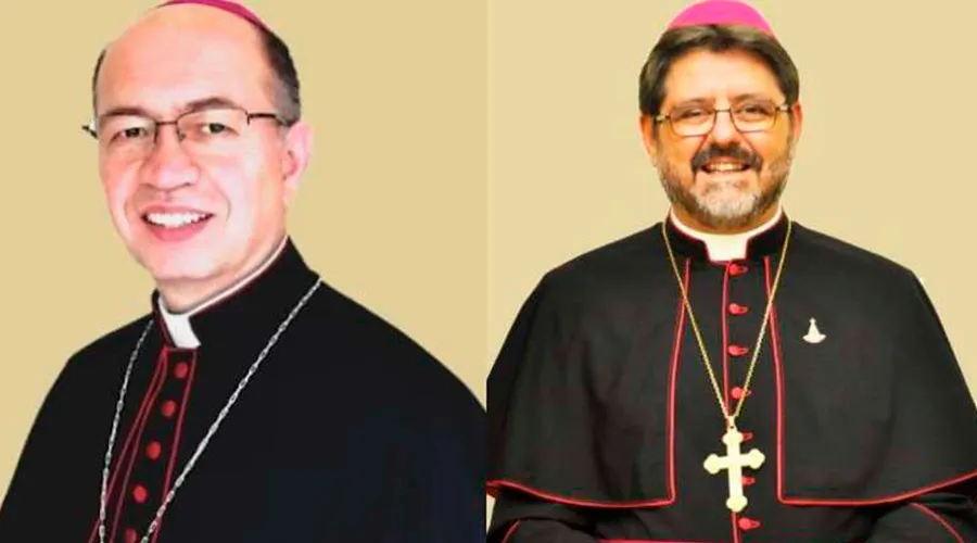 Mons. Amilton Manoel da Silva y Mons. Luis Antônio Lopes Ricci. Créditos: Conferencia Episcopal Brasileña (CNBB)?w=200&h=150