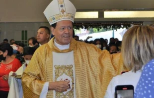 Cardenal Norberto Rivera Carrera en la Parroquia San Isidro Labrador en Ciudad de Mu00e9xico, el 15 de mayo de 2022. Cru00e9dito: Cortesu00eda. 