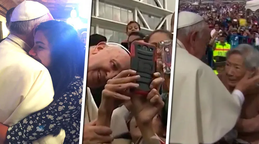 Foto: Abrazo al Papa, joven sobreviviente del coro en Guayaquil y bendición del Papa a niña discapacitada?w=200&h=150