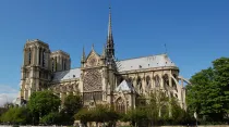 Fachada de la Catedral de Notre Dame de París (Francia) desde el río Sena. Foto: Zuffe/Wikipedia