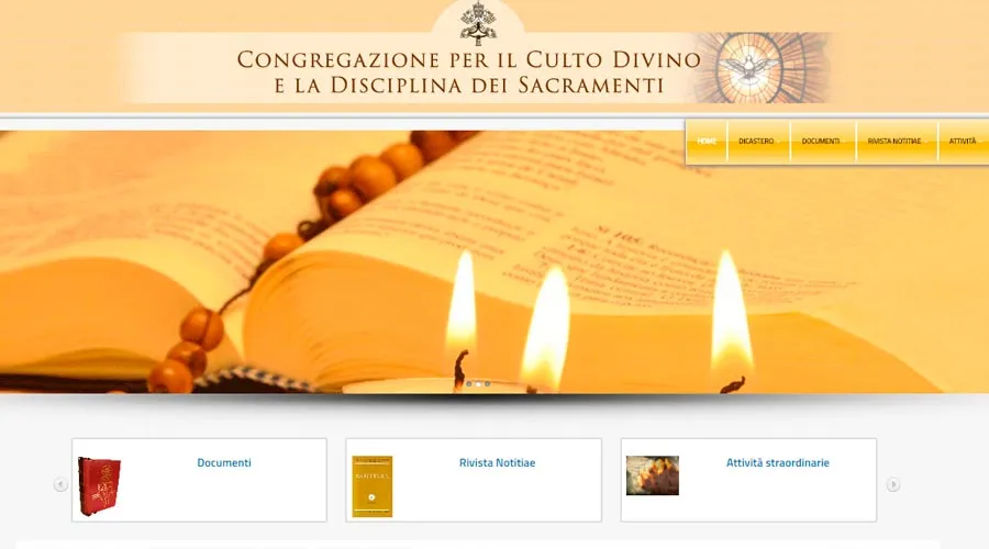 Nuevo sitio web de la Congregación para el Culto Divino y la Disciplina de los Sacramentos / Captura de Pantalla?w=200&h=150