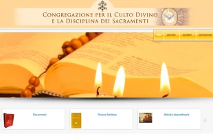 Nuevo sitio web de la Congregaciu00f3n para el Culto Divino y la Disciplina de los Sacramentos / Captura de Pantalla 