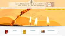 Nuevo sitio web de la Congregación para el Culto Divino y la Disciplina de los Sacramentos / Captura de Pantalla