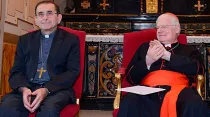 Mons. Mario Enrico Delpini y el Cardenal Scola. Foto: Arzobispado de Milán