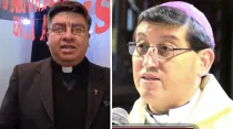 Los nuevos obispos, Giovani Edgar Arana y Mons. Skiper Bladimir. Fotos: Iglesia Bolivia y diócesis Babahoyo