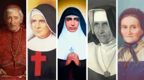 Cardenal Newman, Giuseppina Vannini, María Teresa Chiramel Mankidiyan, Dulce Lopes Pontes y Marguerite Bays
