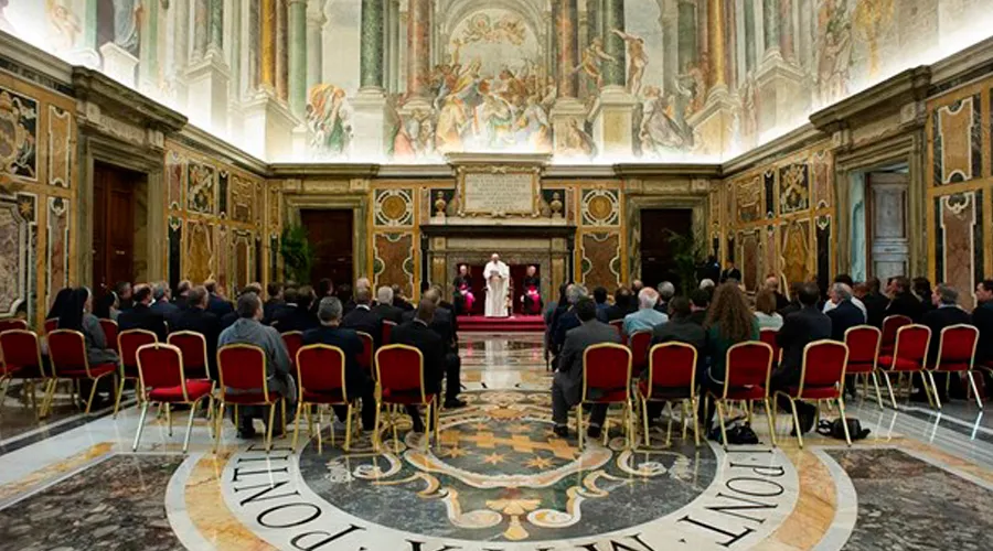 El Papa con las Obras Misionales Pontificias. Foto: L'Osservatore Romano