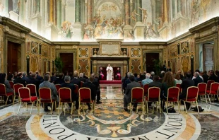 El Papa con las Obras Misionales Pontificias. Foto: L'Osservatore Romano 