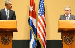 Barack Obama y Rau00fal Castro / Foto: Minrex Cuba 