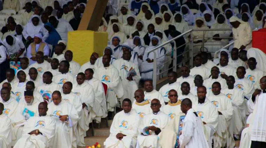 Una Misa celebrada durante la Asamblea Plenaria de SECAM con motivo del jubileo de oro realizado en Kampala, Uganda / Crédito: P. Don Bosco Onyalla - ACI Prensa?w=200&h=150