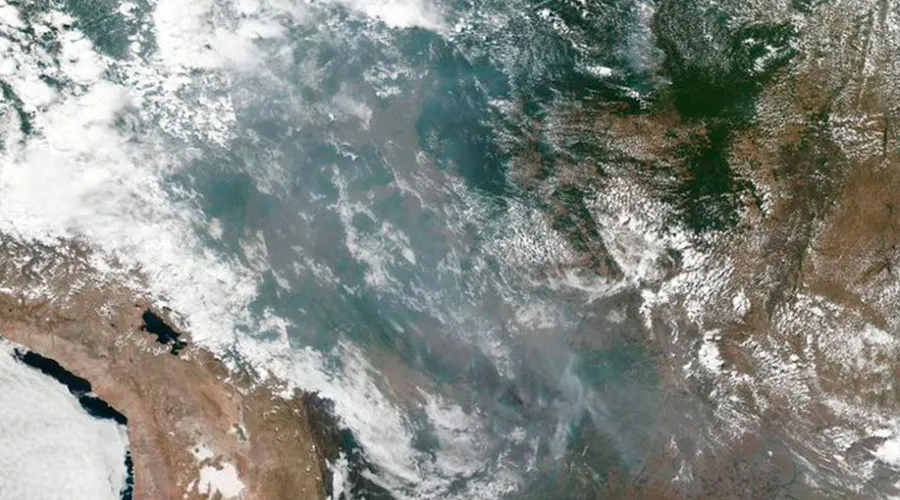 Fotografía satelital de la Amazonía / Crédito: Twitter oficial de la NASA?w=200&h=150