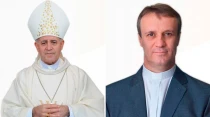 Mons. Airton Josu00e9 dos Santos y P. Mu00e1rio Spaki / Cru00e9dito: CNBB