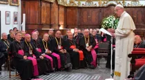 Obispos de Chile con el Papa Francisco en la Catedral de Santiago de Chile / Prensa CECh
