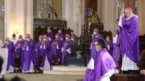 Obispos de España durante la celebración de la misa en la catedral de la Almudena. Crédito: Archimadrid /Ignacio Arregui