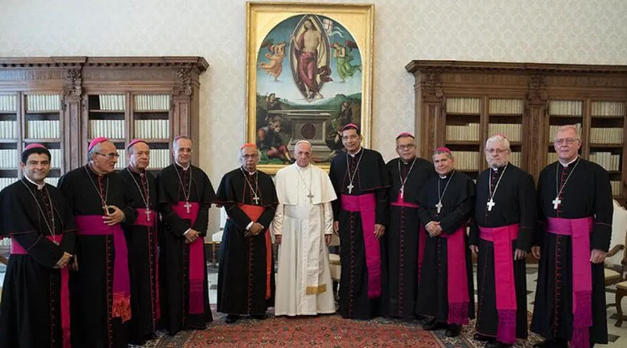 Los obispos de Nicaragua y el Papa Francisco. Foto: L'Osservatore Romano?w=200&h=150