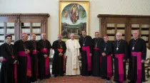 Los obispos de Nicaragua y el Papa Francisco. Foto: L'Osservatore Romano