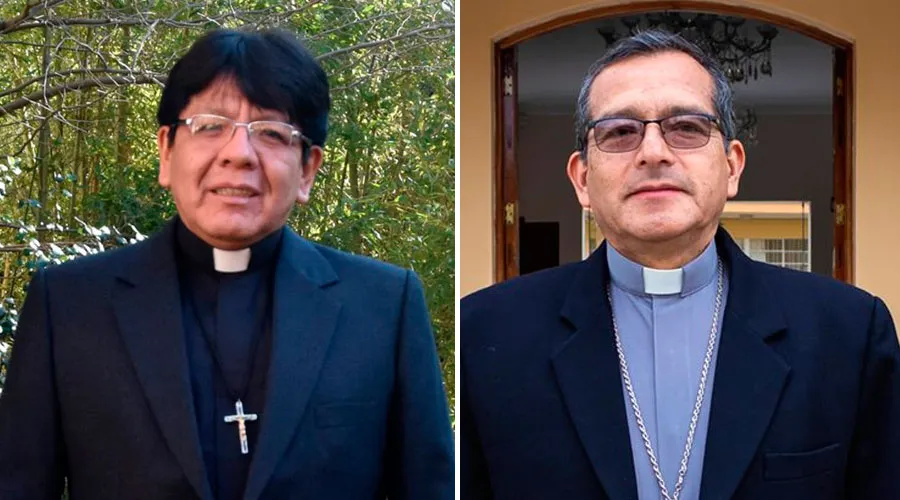 P. Luis Alberto Huamán Camayo y Mons. Carlos Alberto Salcedo Ojeda. Crédito. Conferencia Episcopal Peruana