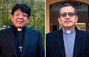 P. Luis Alberto Huamu00e1n Camayo y Mons. Carlos Alberto Salcedo Ojeda. Cru00e9dito. Conferencia Episcopal Peruana  