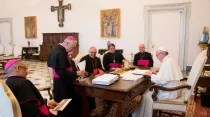Los obispos de Venezuela con el Papa Francisco. Foto: L'Osservatore Romano