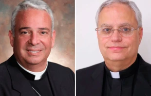 Mons. Nelson J. Perez y el P. Andrew E. Bellisario. Foto: Diu00f3cesis de Cleveland y Diu00f3cesis de Juneau 