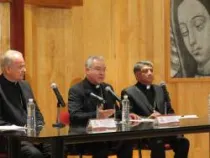 Las Obispos en conferencia de prensa (foto CEM)