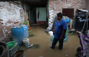 Una casa inundada por las lluvias en el norte del Peru00fa. Cru00e9dito: ANDINA / Ricardo Cuba 
