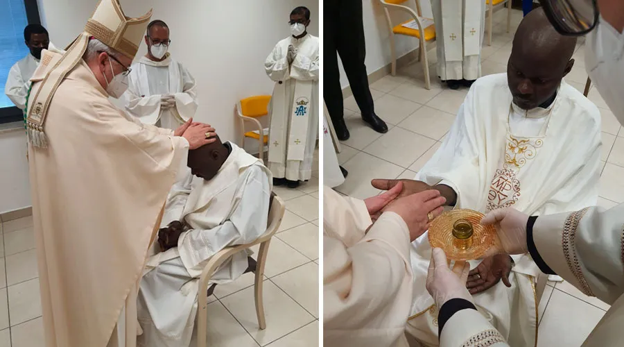 La ordenación sacerdotal en un hospital. Crédito: Davide Carbonaro / Diócesis de Roma
