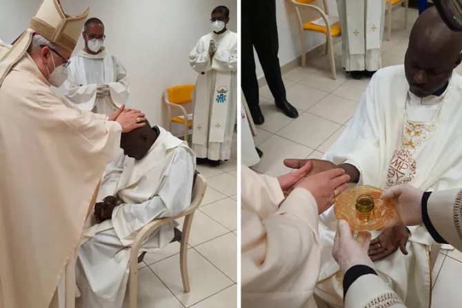 En Jueves Santo y a pedido del Papa ordenan sacerdote a enfermo grave en hospital de Roma