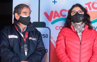 Ministros Oscar Ugarte y Violeta Bermu00fadez. Cru00e9dito: ANDINA / PCM 