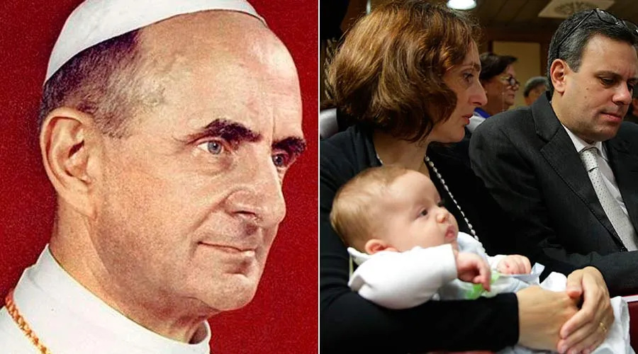 El Papa Pablo VI y una familia.?w=200&h=150