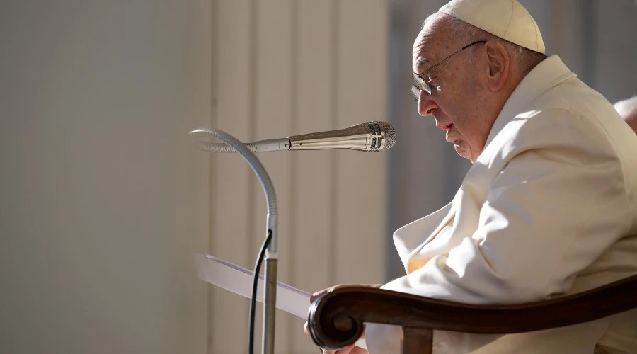 El Papa Francisco en la Audiencia General de hoy. Crédito: Vatican Media?w=200&h=150