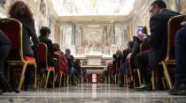 Audiencia del Papa con el Instituto Nacional del Seguro contra los Accidentes de Trabajo. Crédito: Vatican Media