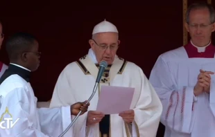 El Papa durante el Regina Coeli. Foto: Captura Youtube 