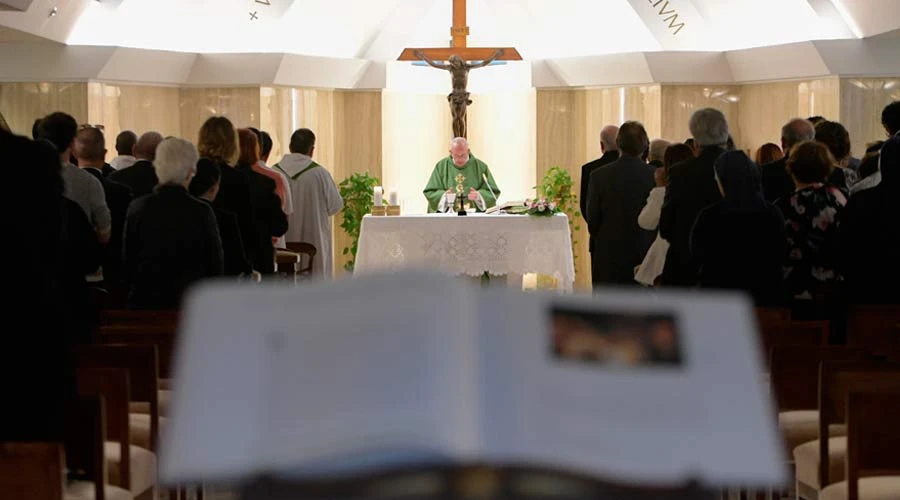 El Papa en Santa Marta. Foto: L'Osservatore Romano