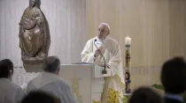 El Papa en la homilía. Foto: Vatican Media 