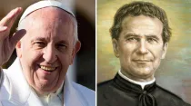 El Papa Francisco y San Juan Bosco. Foto: Daniel Ibáñez / ACI Prensa. Imagen: Dominio Público
