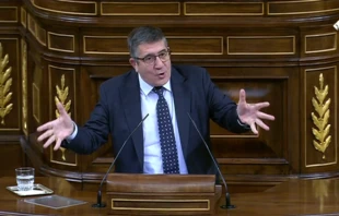 El portavoz del Grupo Socialista en el Congreso de los Diputados de Espau00f1a Patxi Lu00f3pez. Cru00e9dito: Congreso de los Diputados 