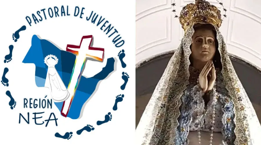 Logo Pastoral de Juventud Región NEA  / Virgen de Itatí. Crédito: Prensa Basílica de Itatí.