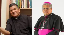 P. José Antonio Canales Motiño y Mons. Francisco Ozoria Acosta / Foto: La Prensa y Arquidiócesis de Santo Domingo