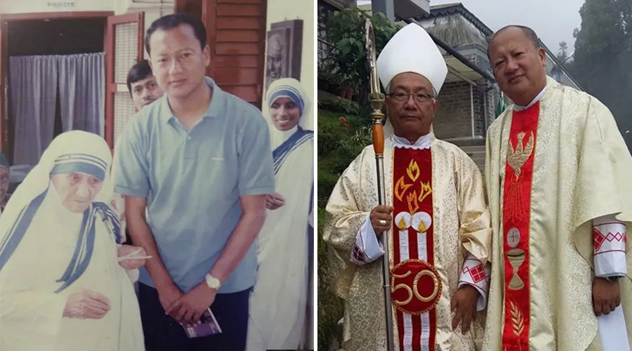 Madre Teresa y P. Kinley Tshering; Mons. Stephen Lepcha y P. KinleyTshering / Facebook de Kinley Tshering ?w=200&h=150