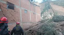 Derrumbe en Chavín de Huántar. Foto: Policía Nacional del Perú