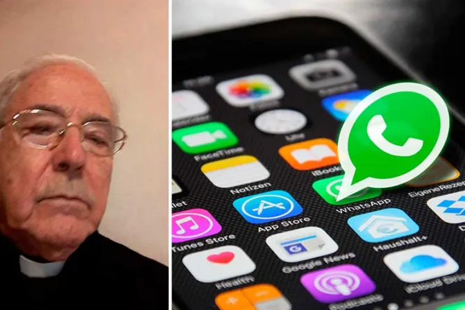 Este sacerdote de 84 años dirige una “parroquia virtual” por Whatsapp