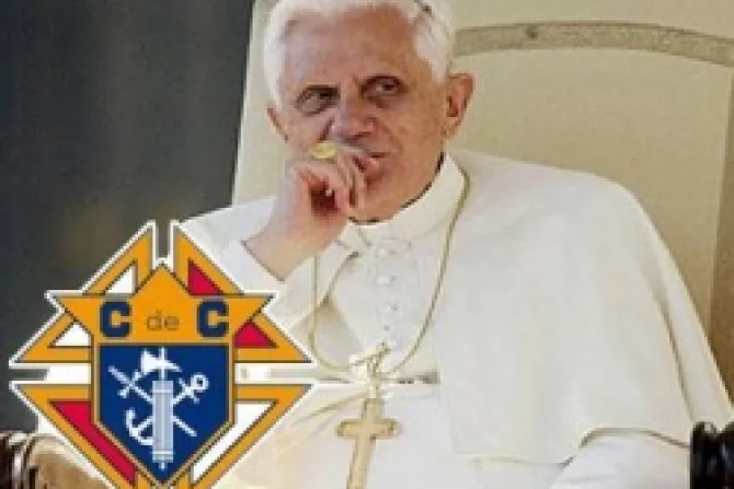 Benedicto XVI a Caballeros de Colón: prosigan defensa de libertad religiosa en EEUU