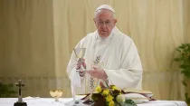 El Papa en Santa Marta. Foto: L'Osservatore Romano