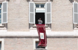 El Papa durante el Regina Coeli. Foto: Alexey Gotovsky 