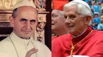 PabloVI y Benedicto XVI / Fotos: Dominio Público y World Meeting of Families 2012 CNA