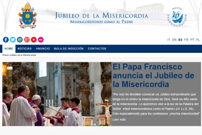 Vaticano lanza sitio web del Jubileo de la Misericordia