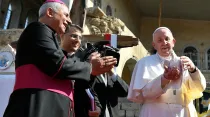 El Papa Francisco presidió la oración por las víctimas de la guerra en Mosul. Foto: Vatican Media
