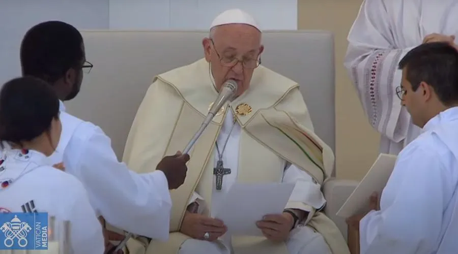 Papa Francisco en el Parque Tejo, este 6 de agosto. Crédito: Captura de video / Vatican Media.?w=200&h=150