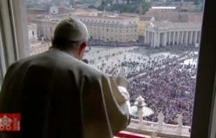 Papa Francisco en el rezo del u00c1ngelus este 23 de octubre. Cru00e9dito: Captura de video / Vatican Media. 
